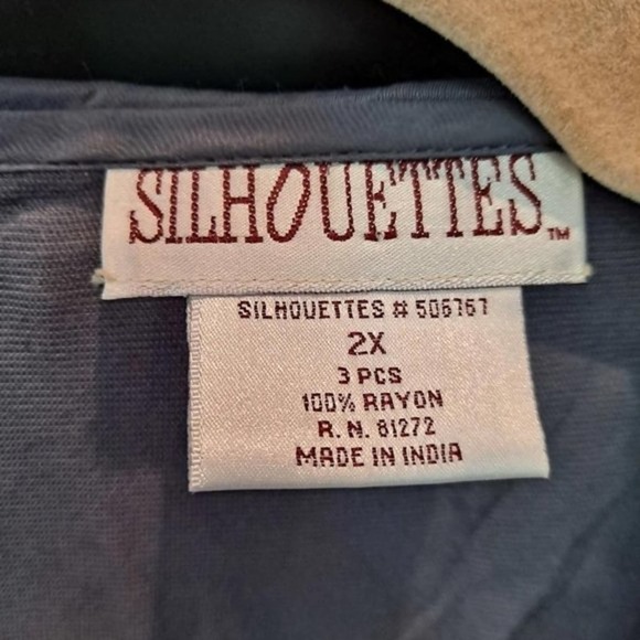 SILHOUETTES Gray Open Front‎ Sweater Size 2X - Picture 3 of 4